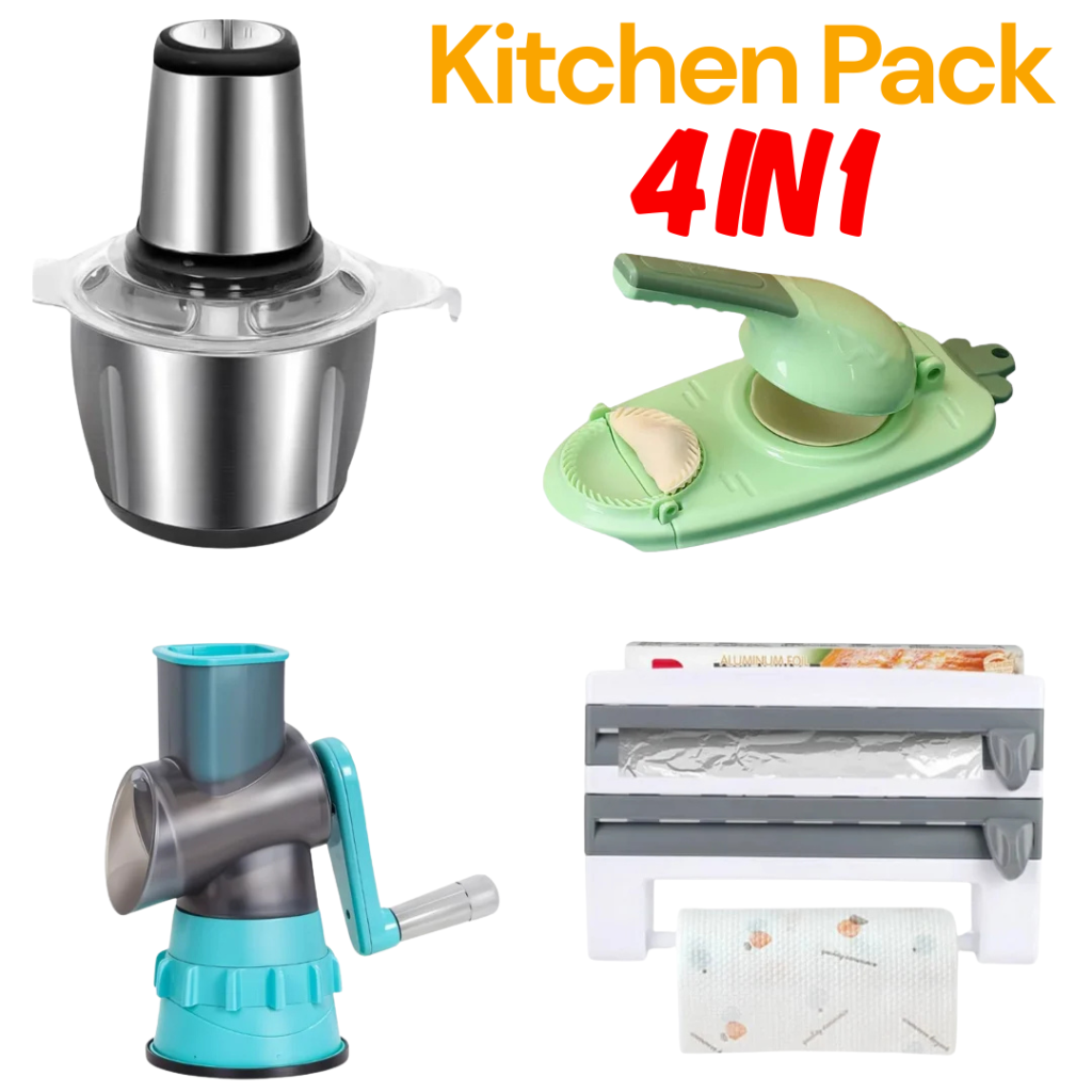 CUISINE PACK 4EN1 – Ensemble d’Accessoires Essentiels pour Cuisine
