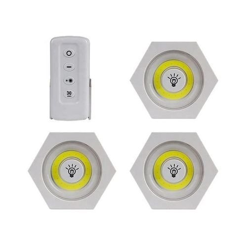 Kit de 3 lampes LED Hexagone sans fil avec télécommande – Éclairage intelligent