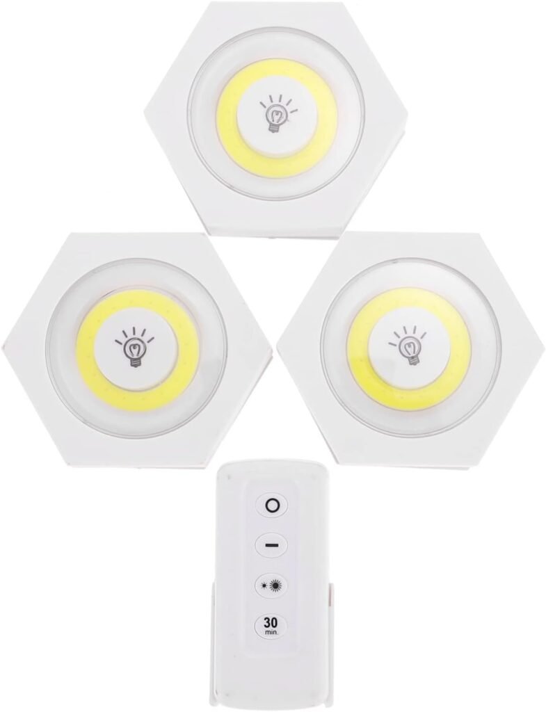 Kit de 3 lampes LED Hexagone sans fil avec télécommande – Éclairage intelligent