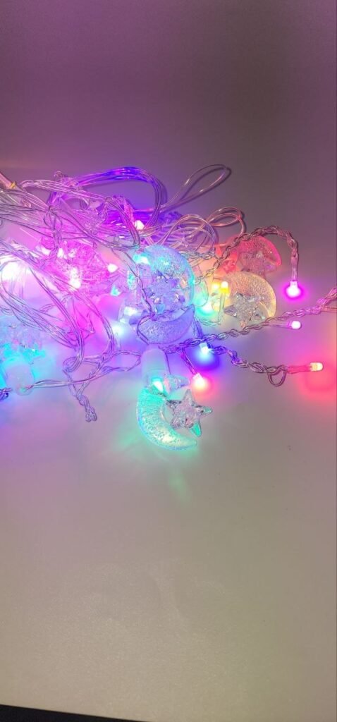 Guirlande Cristallisée Lumineuse Ramadan – 3 mètres – Une pluie de lumière pour sublimer vos soirées