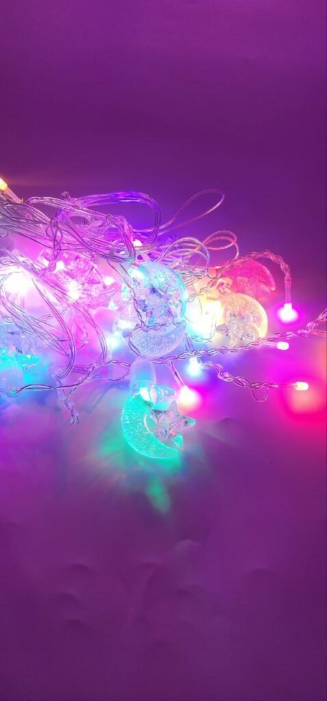 Guirlande Cristallisée Lumineuse Ramadan – 3 mètres – Une pluie de lumière pour sublimer vos soirées