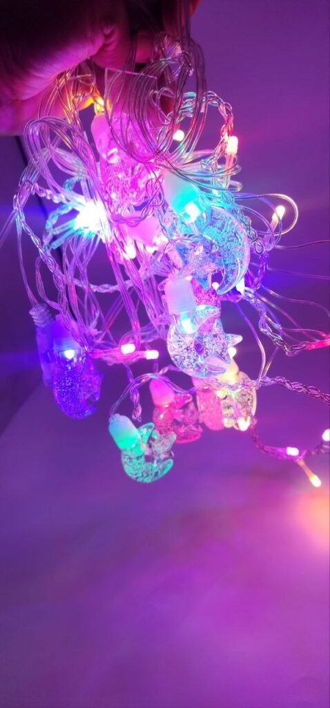 Guirlande Cristallisée Lumineuse Ramadan – 3 mètres – Une pluie de lumière pour sublimer vos soirées