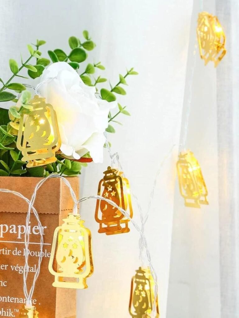 Guirlande Lumineuse Ramadan Fawanis 1,6 m (10 Fanal LED) – Ambiance Spirituelle Élégante & Chaleureuse