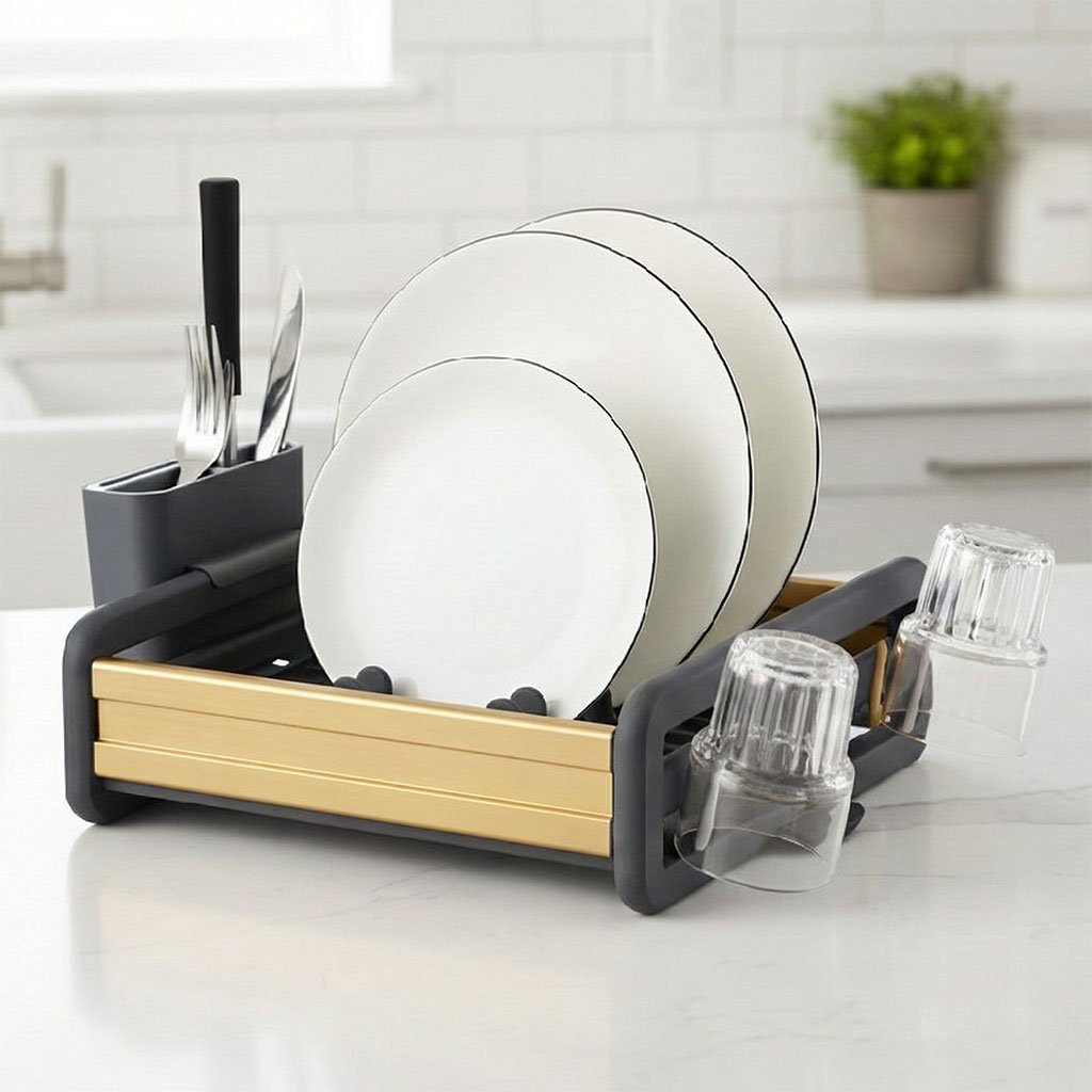 Egouttoir à Vaisselle Extensible en Aluminium Durable – Optimisez votre espace cuisine - الصورة 3