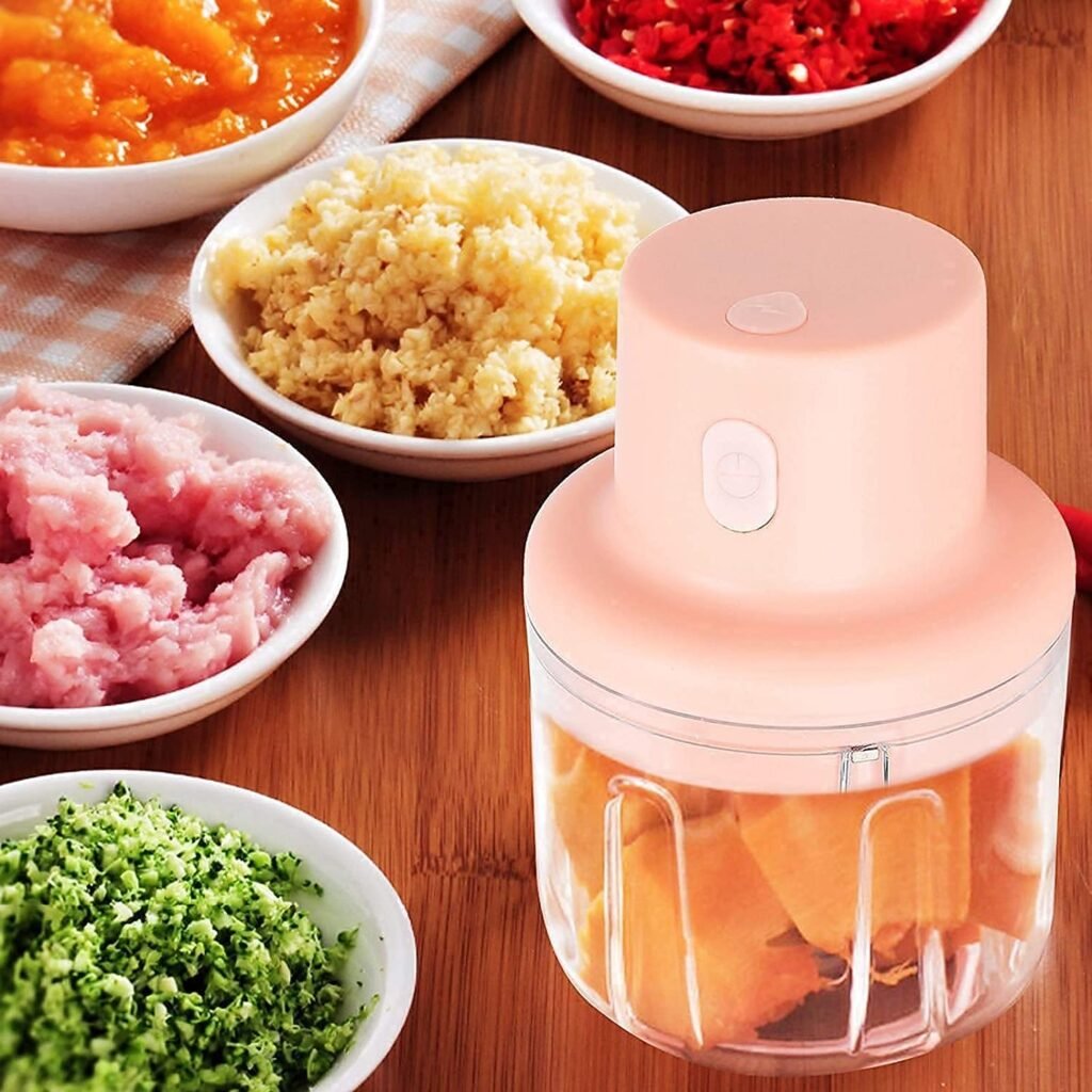 Mini Hachoir Électrique Portable Rechargeable 250 ML – Rapide & Pratique