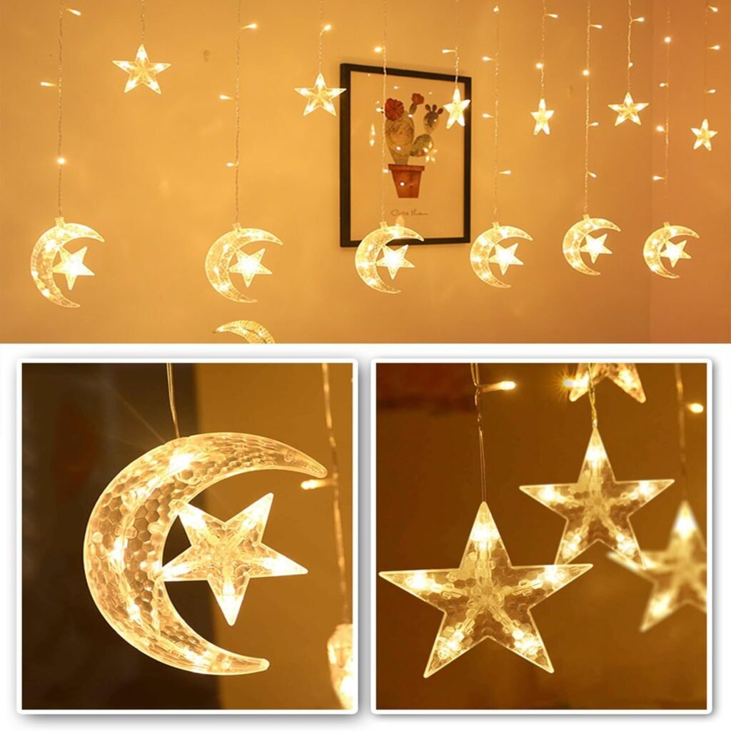 Guirlande Lumineuse Ramadan Croissant & Étoile V4 – Une ambiance spirituelle douce et élégante