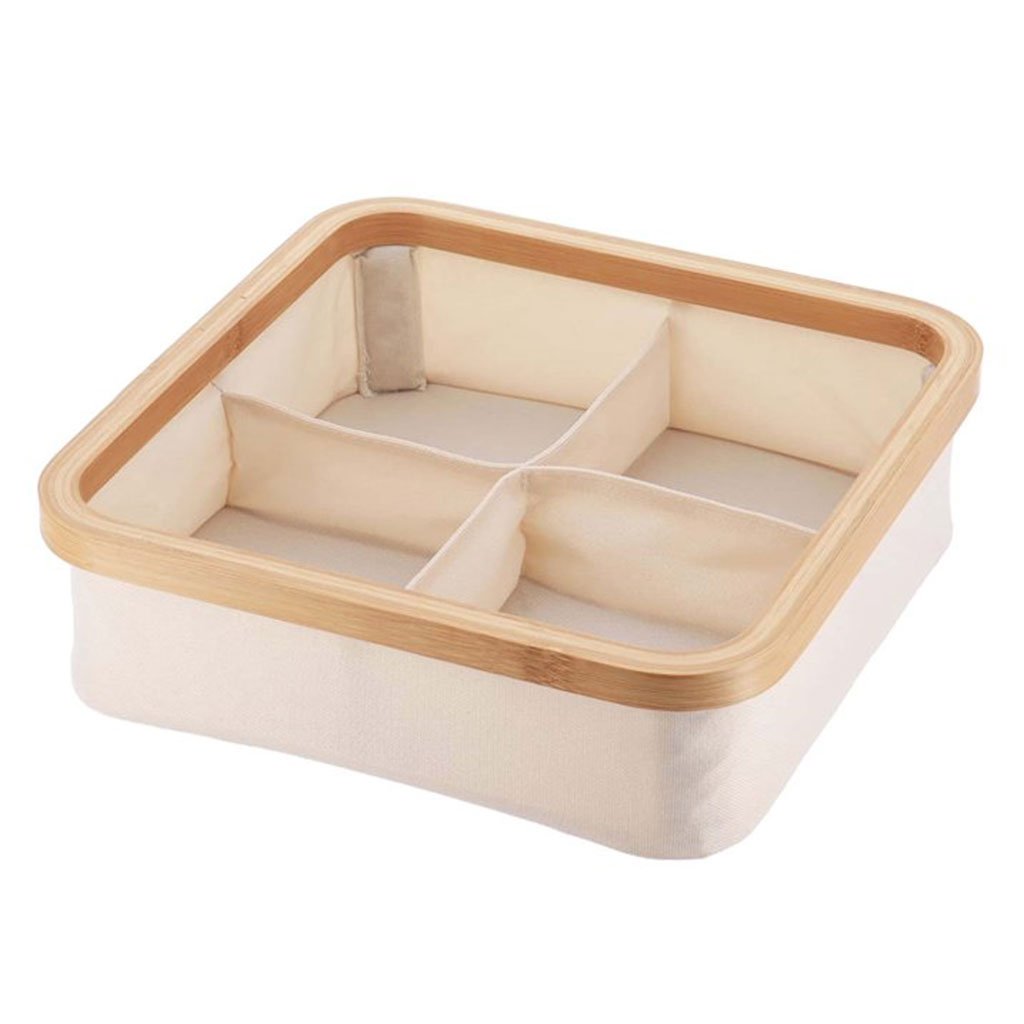 Panier de rangement pour salle de bain en feutre tissé 4 compartiments – Organisation chic et pratique au quotidien - الصورة 4