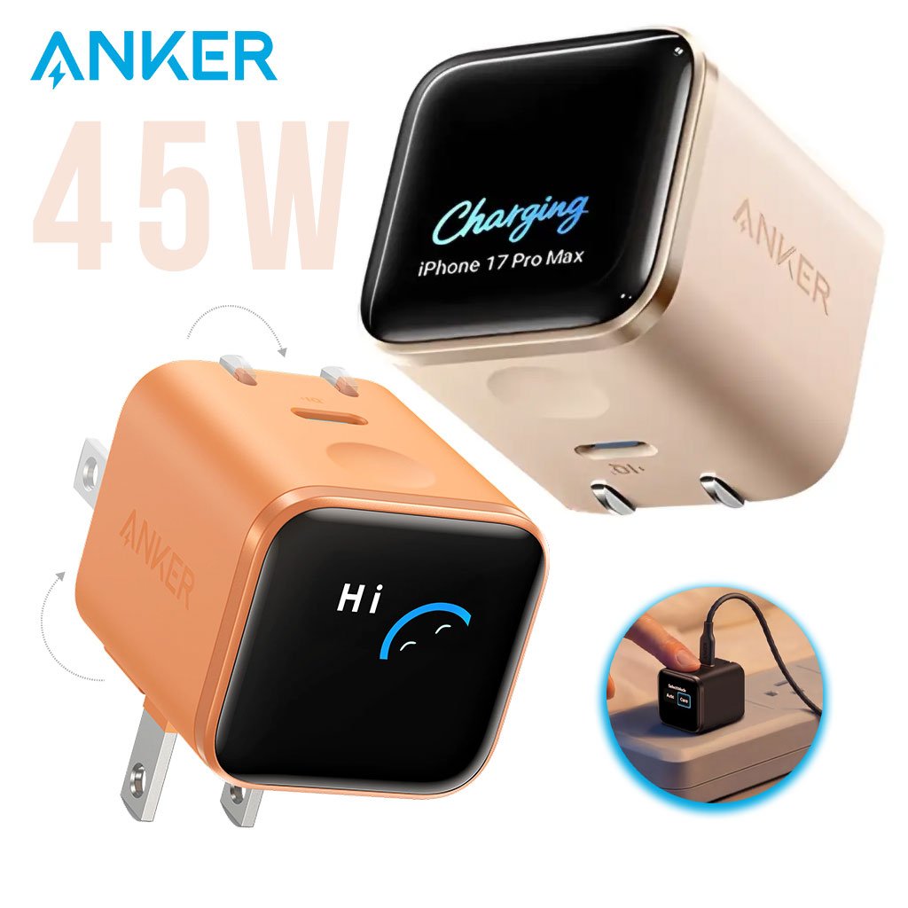 Chargeur Anker Nano 45W GaN avec affichage intelligent
