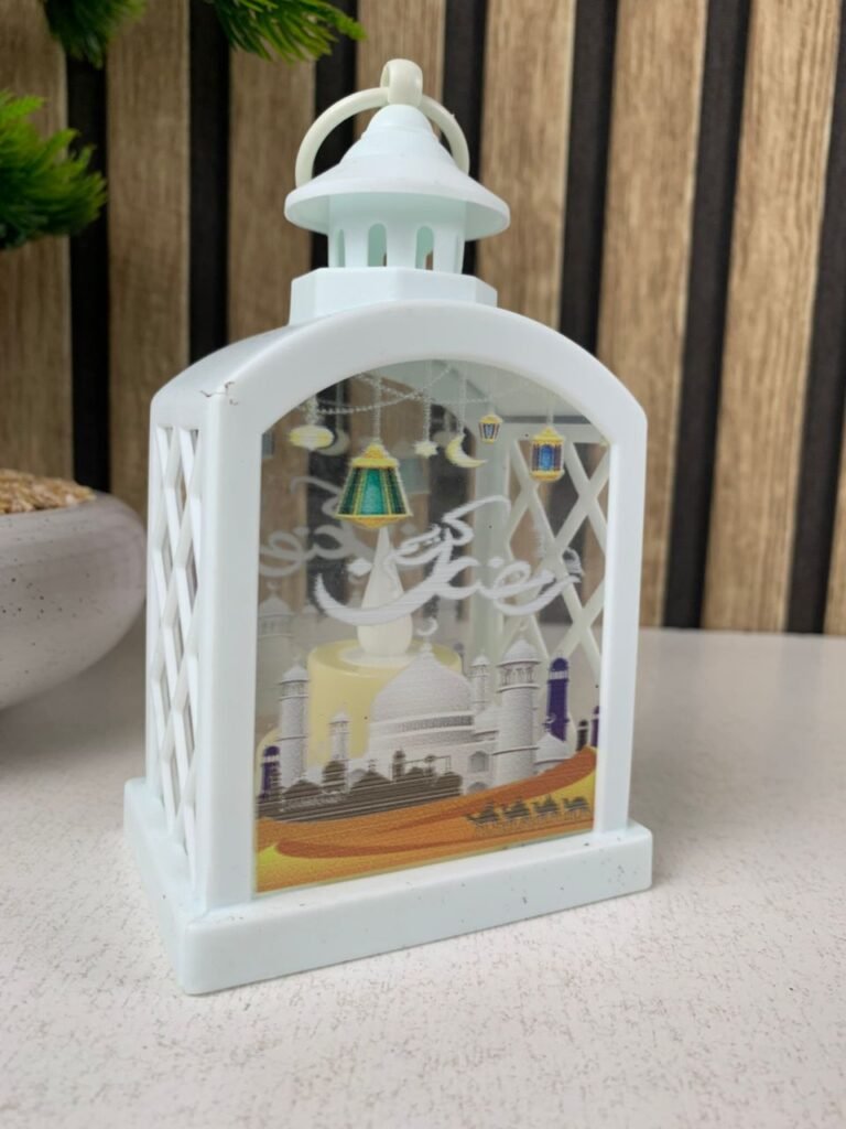 Lanterne Décorative Ramadan Mubarak Veilleuse LED à Effet Flamme – La magie du Ramadan, en toute sécurité