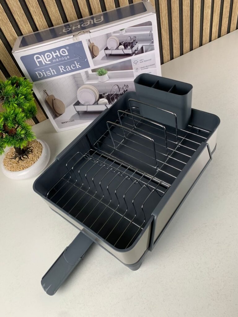Alpha Égouttoir à Vaisselle Extensible en Acier Inoxydable – Flexibilité & Élégance au Quotidien