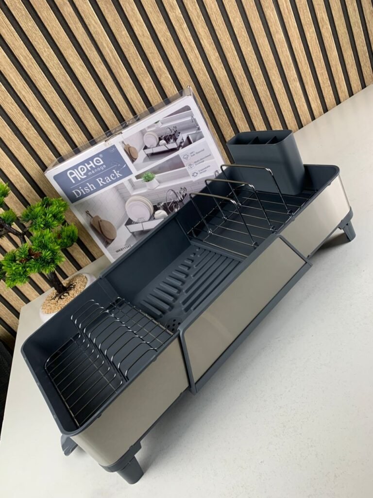 Alpha Égouttoir à Vaisselle Extensible en Acier Inoxydable – Flexibilité & Élégance au Quotidien