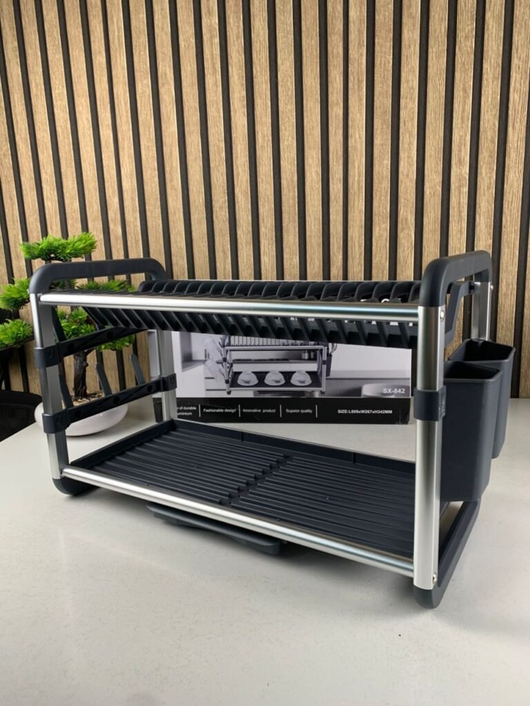 Égouttoir à Vaisselle en Aluminium de Haute Qualité 2 étages  – Gain de place et efficacité au quotidien