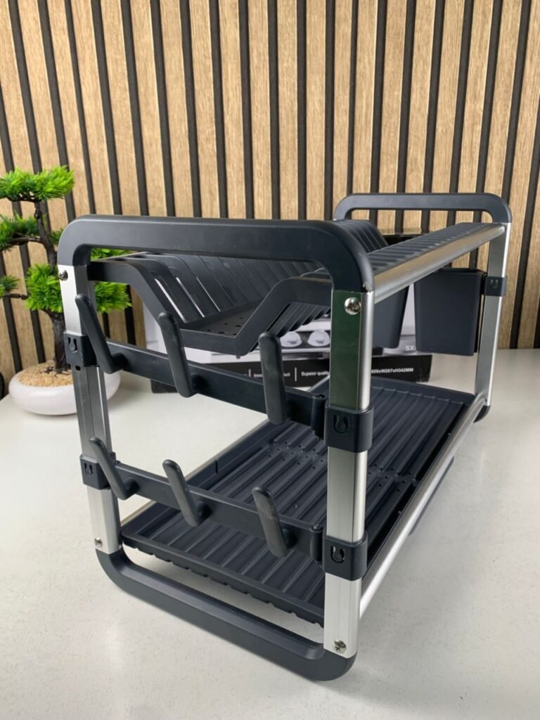 Égouttoir à Vaisselle en Aluminium de Haute Qualité 2 étages  – Gain de place et efficacité au quotidien