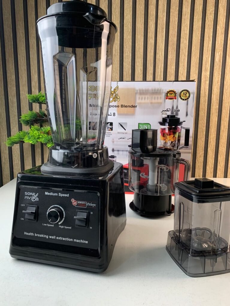 Soni Five Mixeur Blender Multifonction 3 en 1 7500W – Puissance extrême pour une cuisine professionnelle
