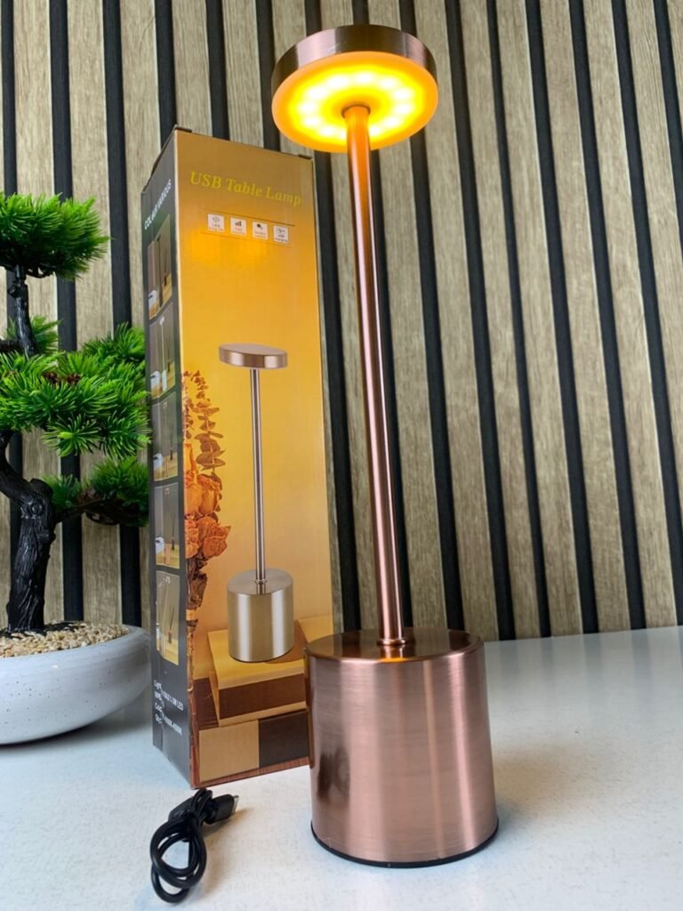 Lampe de table LED tactile rechargeable 3 couleurs – Design classique – Éclairage élégant et pratique pour tous vos espaces