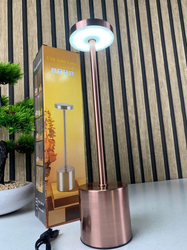 Lampe de table LED tactile rechargeable 3 couleurs – Design classique – Éclairage élégant et pratique pour tous vos espaces