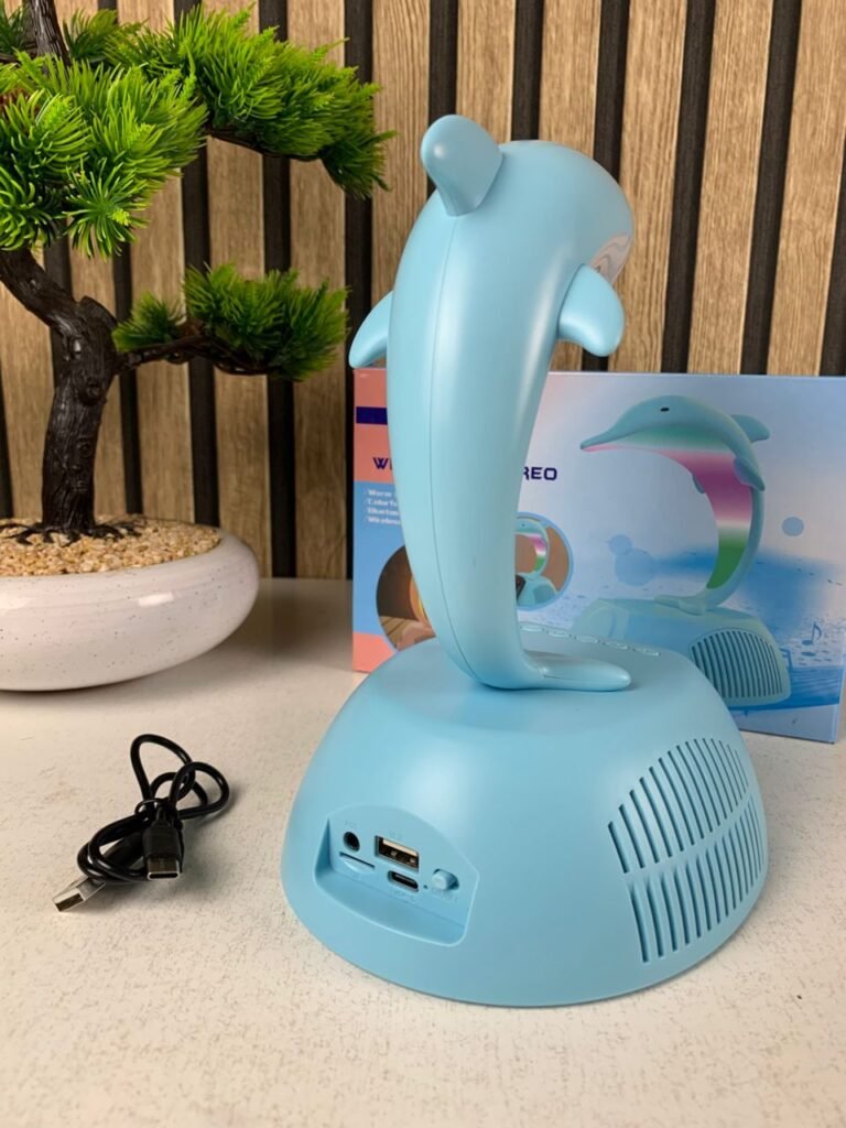 Haut-Parleur Bluetooth Dauphin L-41 – Son, Lumière & Charge Sans Fil en Harmonie