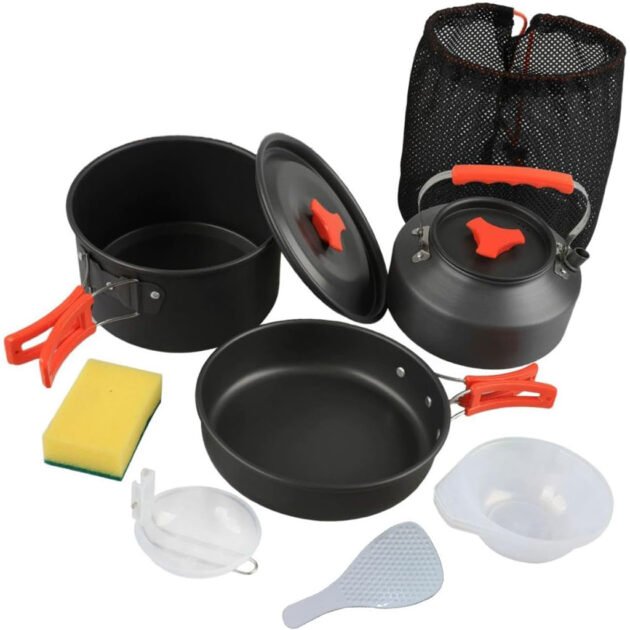 Ensemble de Cuisine Portable pour Camping en Alliage d’Aluminium – Cuisinez partout comme à la maison