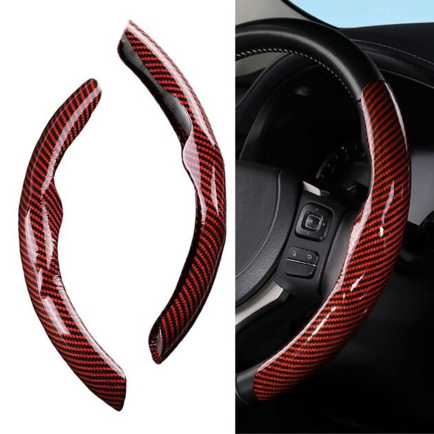 Couvre volant de voiture en fibre de carbone de haute qualité – Confort, style et contrôle optimal à chaque virage