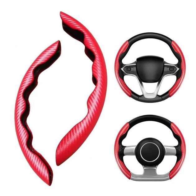 Housse de volant en fibre de carbone confortable et antidérapante – Style sportif et contrôle optimal à chaque virage