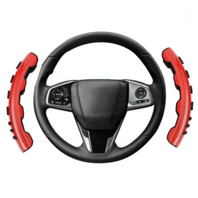 Couvre de volant antidérapant en carbone perforé – Taille universelle – Style sportif et contrôle parfait à chaque trajet