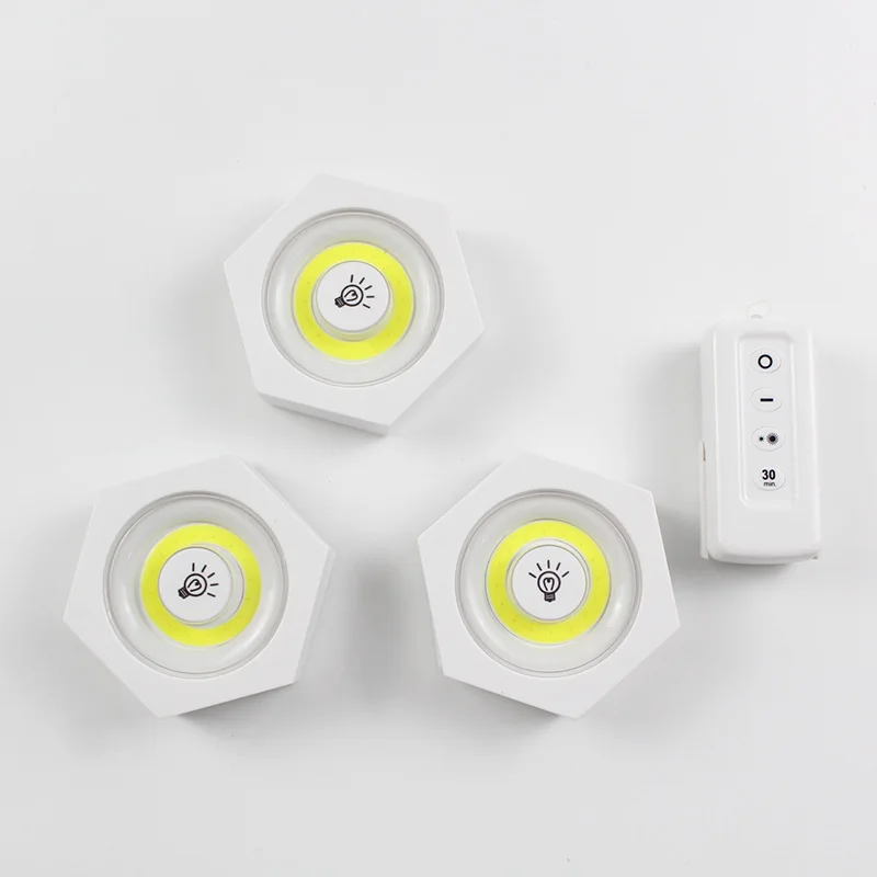 Kit de 3 lampes LED Hexagone sans fil avec télécommande – Éclairage intelligent - الصورة 3