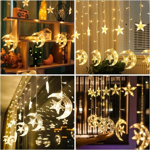 Guirlande Lumineuse Ramadan Croissant & Étoile V4 – Une ambiance spirituelle douce et élégante