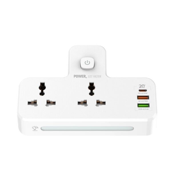 Prise de Charge Rapide Multifonctionnelle – QC 3.0 & Veilleuse LED