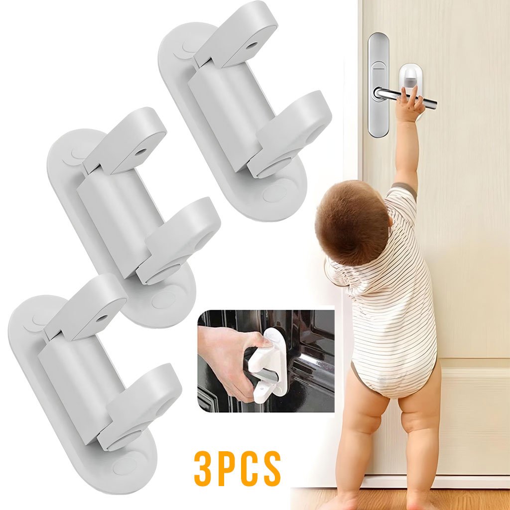 Serrure Anti-Ouverture Bloque-portes et Fenêtres pour Enfants (3 pcs) – Protégez votre enfant, sécurisez votre maison