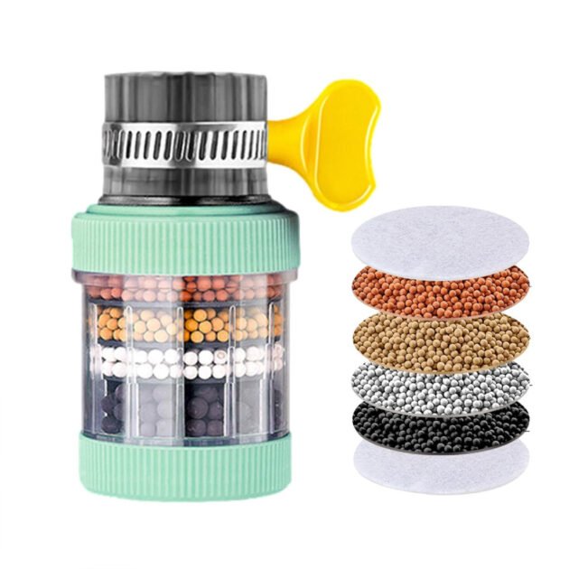 Filtre à Eau pour Robinet – Purificateur 6 Couches Anti-Éclaboussures