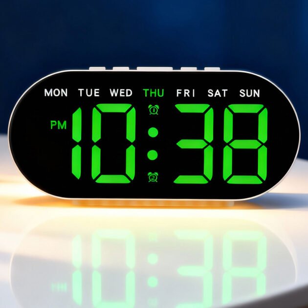 Réveil Numérique LED GH9003 – Moniteur Intelligent & Éclairage Ambiant