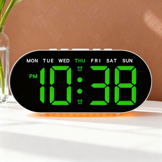 Réveil Numérique LED GH9003 – Moniteur Intelligent & Éclairage Ambiant