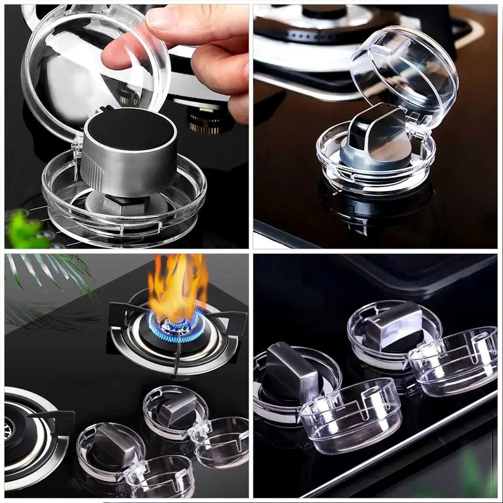 Protections transparentes universelles pour boutons de cuisinière à gaz - الصورة 3