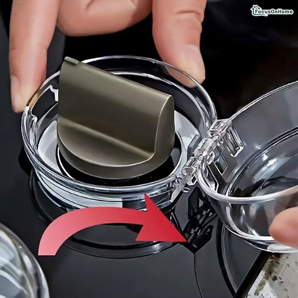 Protections transparentes universelles pour boutons de cuisinière à gaz - الصورة 5