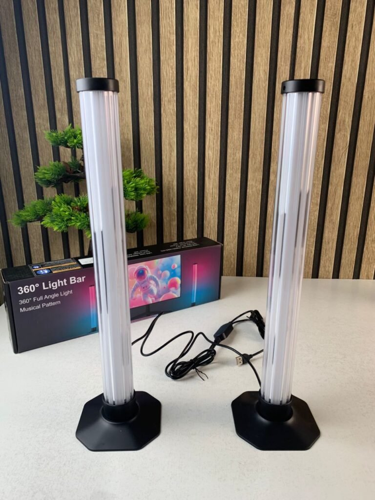 Lampes d’Ambiance LED RGB Smart 360° (2Pcs) – Immersion Lumineuse Totale & Effets Dynamiques