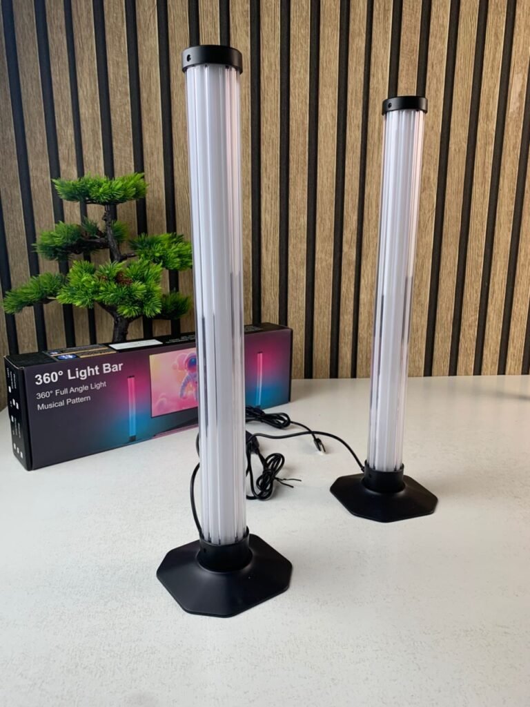 Lampes d’Ambiance LED RGB Smart 360° (2Pcs) – Immersion Lumineuse Totale & Effets Dynamiques