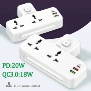 Prise de Charge Rapide Multifonctionnelle – QC 3.0 & Veilleuse LED