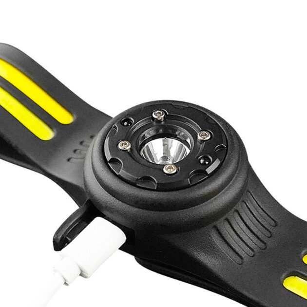 Lampe Frontale COB Ultra-Légère avec Détecteur de Mouvement – Éclairage Puissant & Confort Total