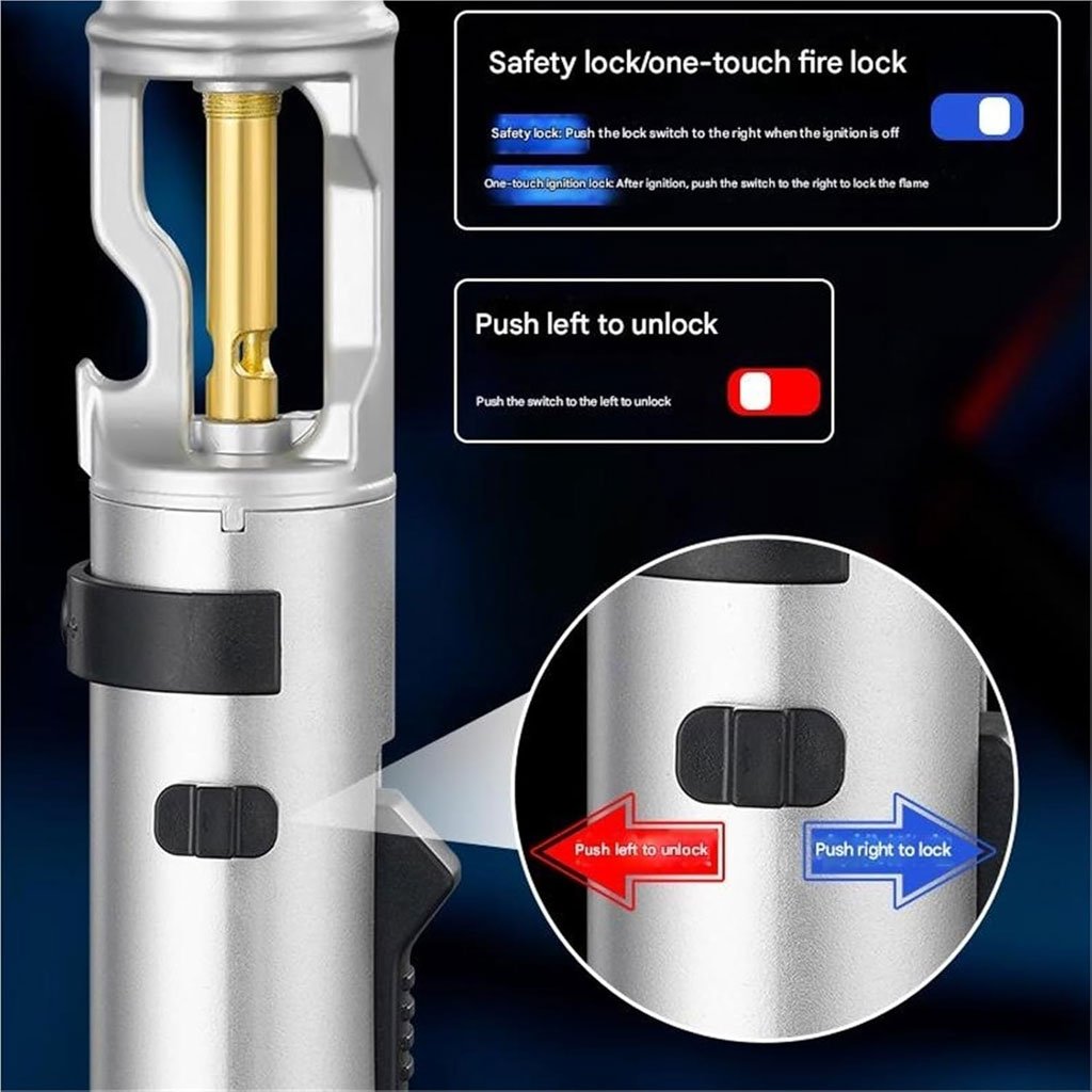 Briquet Torche Coupe-Vent Rechargeable avec Décapsuleur – Puissance, Sécurité - الصورة 4