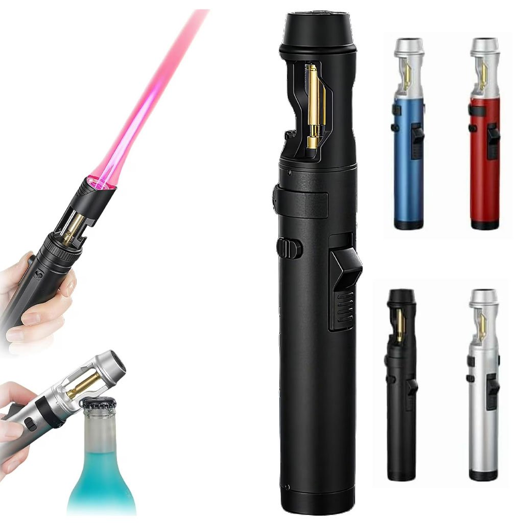 Briquet Torche Coupe-Vent Rechargeable avec Décapsuleur – Puissance, Sécurité