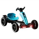 Voiture Kart électrique 12V pliable pour enfants (3–8 ans) avec LED, siège réglable et commandes au volant