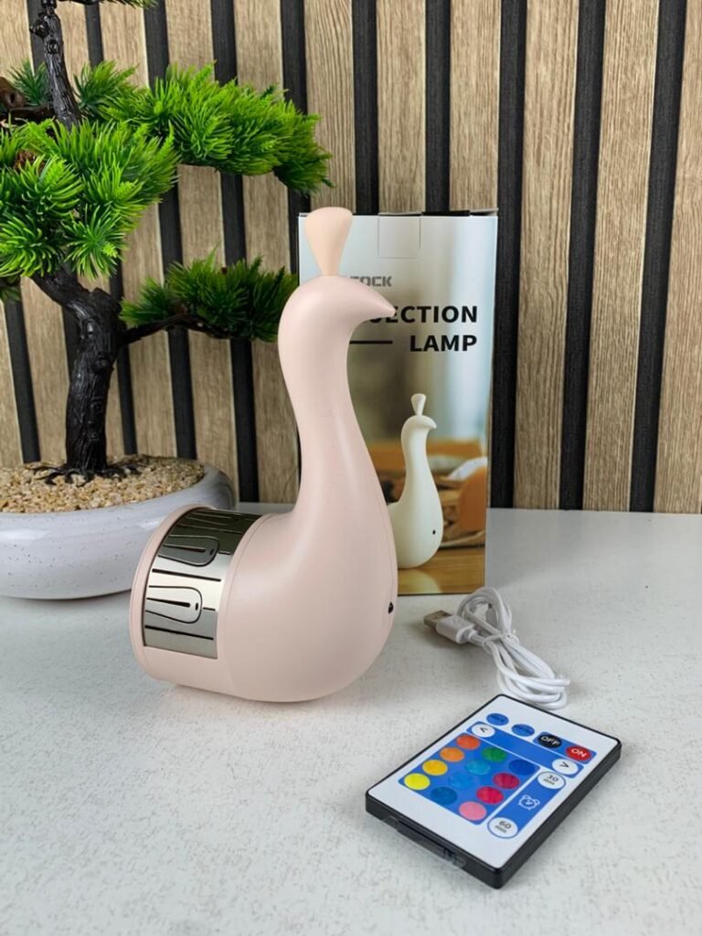 Lampe projecteur décorative paon rechargeable USB avec minuterie et mode auto/manual
