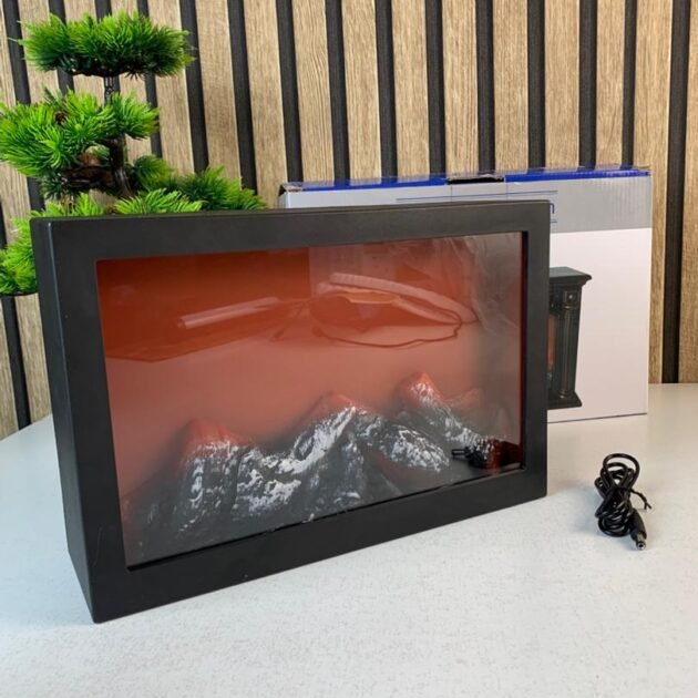 Cheminée décorative LED effet flamme réaliste sans chaleur – à poser ou à fixer au mur