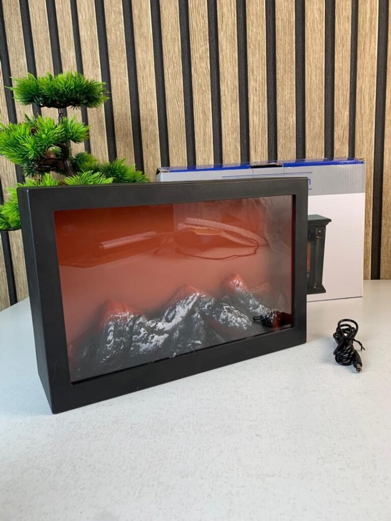 Cheminée décorative LED effet flamme réaliste sans chaleur – à poser ou à fixer au mur
