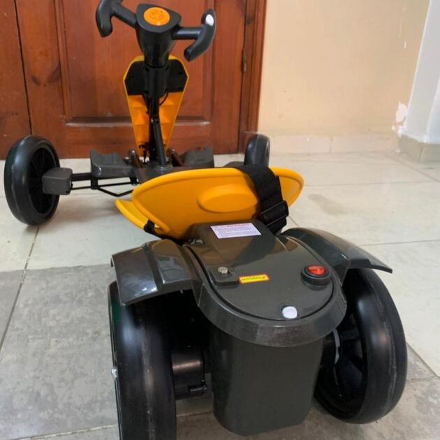Voiture Kart électrique 12V pliable pour enfants (3–8 ans) avec LED, siège réglable et commandes au volant