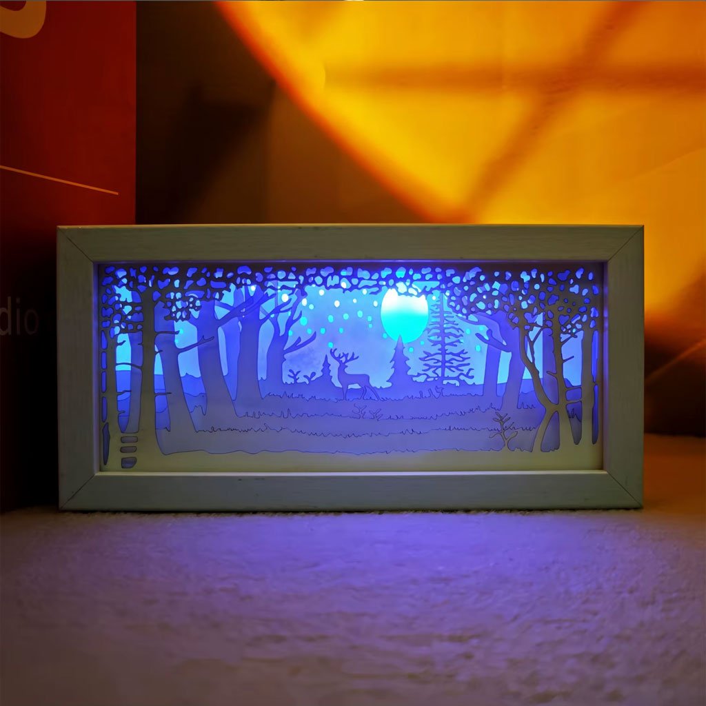 Lampe de Table LED en Bois & Acrylique Artistique – Éclairage Décoratif Créatif & Élégant