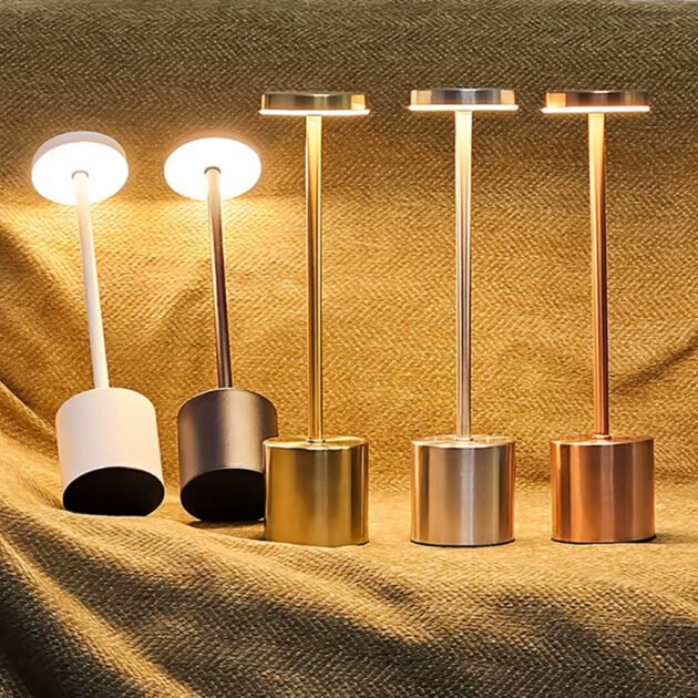 Lampe de table LED tactile rechargeable 3 couleurs – Design classique – Éclairage élégant et pratique pour tous vos espaces