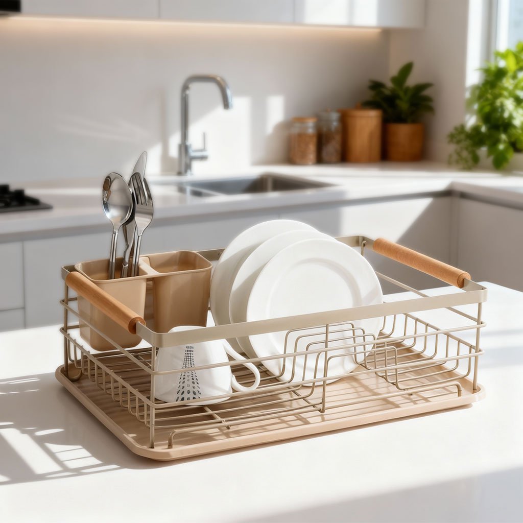 Égouttoir à Vaisselle Compact avec Bac de Drainage – Organisation Intelligente & Élégance Quotidienne - الصورة 3