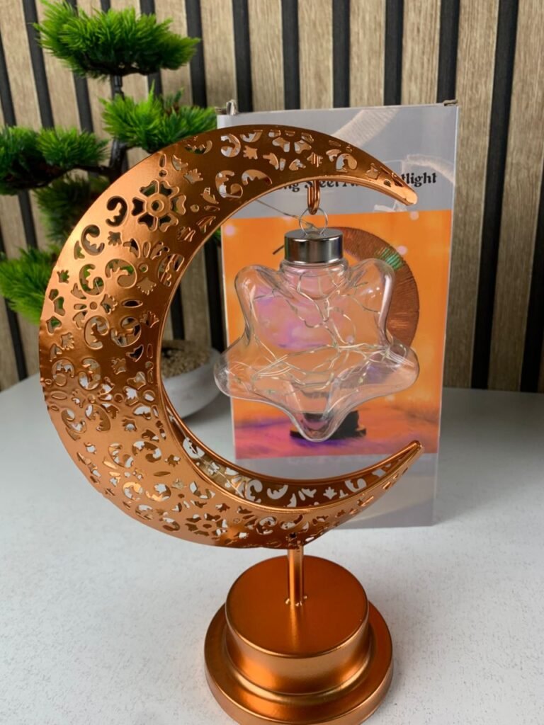 Lampe Croissant de Lune Décorative LED – Ambiance Spirituelle, Élégance et Lumière Apaisante