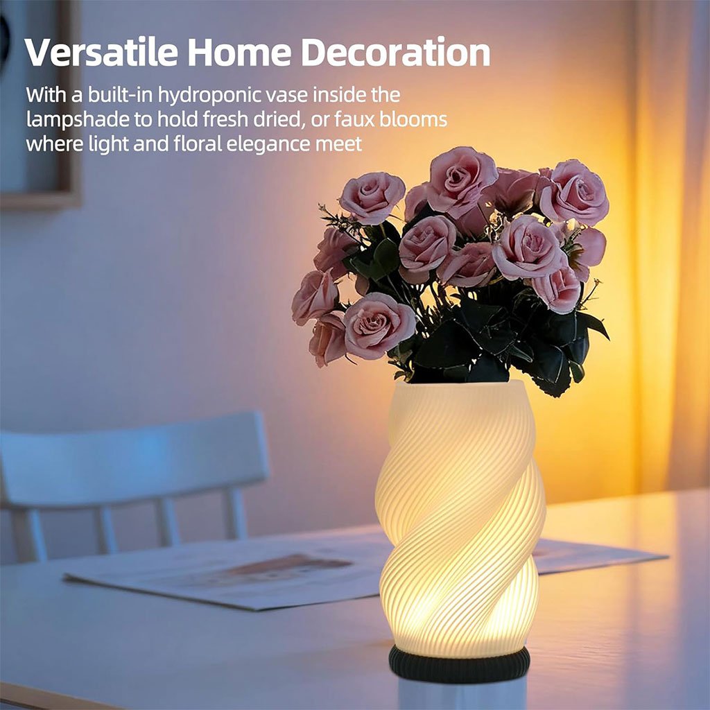 Lampe de Chevet & Vase Lumineux LED – Ambiance élégante et lumière sur mesure